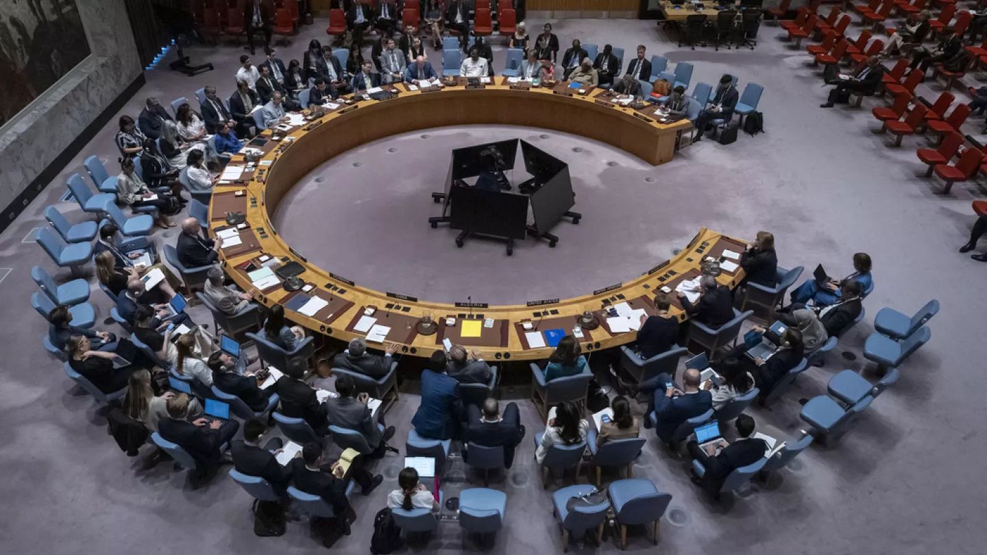 ئەنجوومەنی ئاسایش دەنگ  لەسەر بڕیارنامەی ئاگربەستی غەززە دەدات