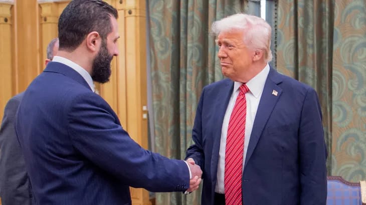 ئەحمەد شەرع لەلایەن دۆناڵد ترەمپەوە پێشوازی لێدەکرێتەوە