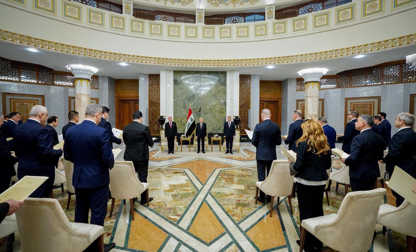 باڵیۆزە نوێیەکانی عێراق لەبەردەم سەرۆککۆمار سوێندی یاساییان خوارد