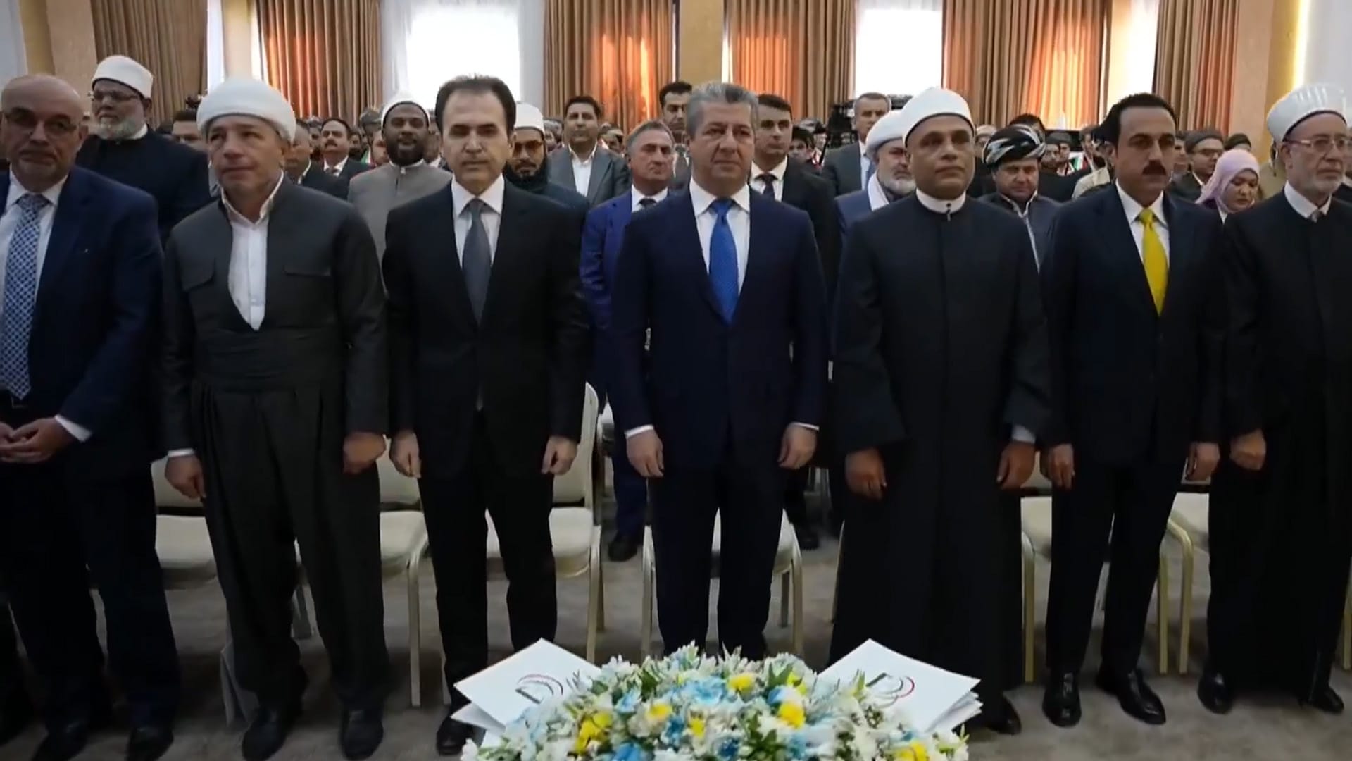 سەرۆکوەزیرانی کوردستان بەردی بناغەی پەیمانگای ئەزهەری لە هەولێر دانا