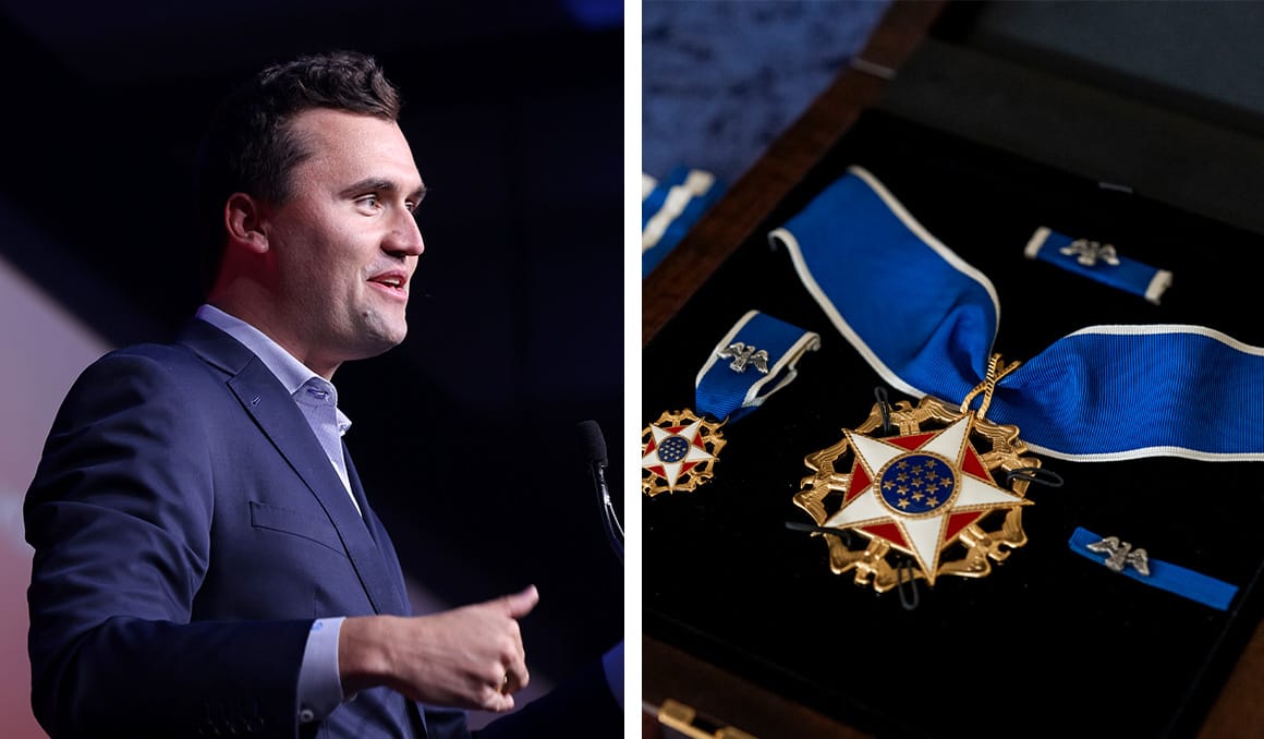 ترەمپ مەدالیای ئازادی سەرۆکایەتیی بە "چارلی کیرک" دەبەخشێت