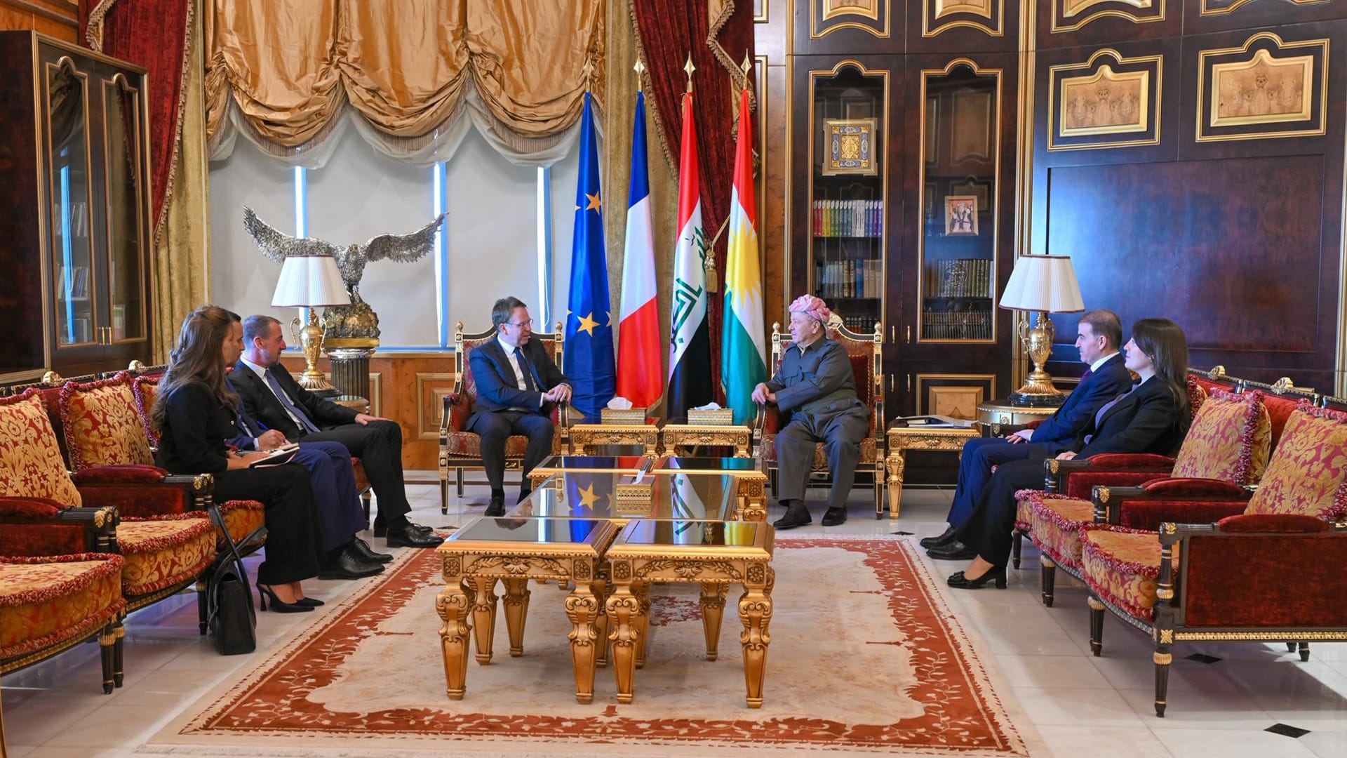 سەرۆک بارزانی و باڵیۆزی فەرەنسا لە عێراق تاوتوێی جێبەجێنەکردنی ماددەی 140ـی دەستوور دەکەن