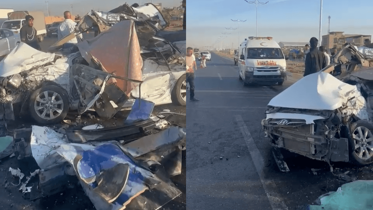 لە شەقامی پشتێنەی كەركووك ڕووداوێكی سەختی هاتووچۆ ڕوویدا