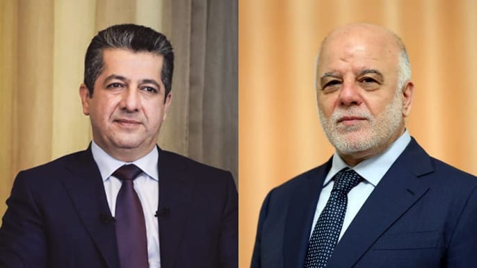 مەسرور بارزانی سەرەخۆشی لە حەیدەر عەبادی دەكات