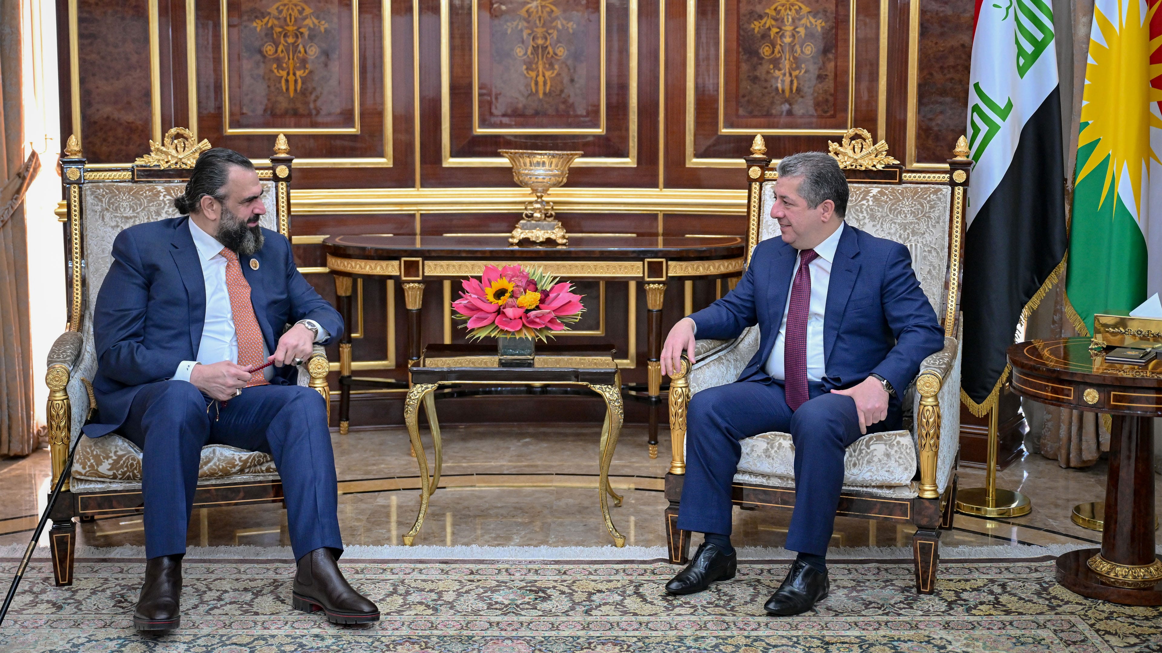 سەرۆکوەزیران مەسرور بارزانی و شێخ نەهرۆ کەسنەزانی کۆبوونەوە