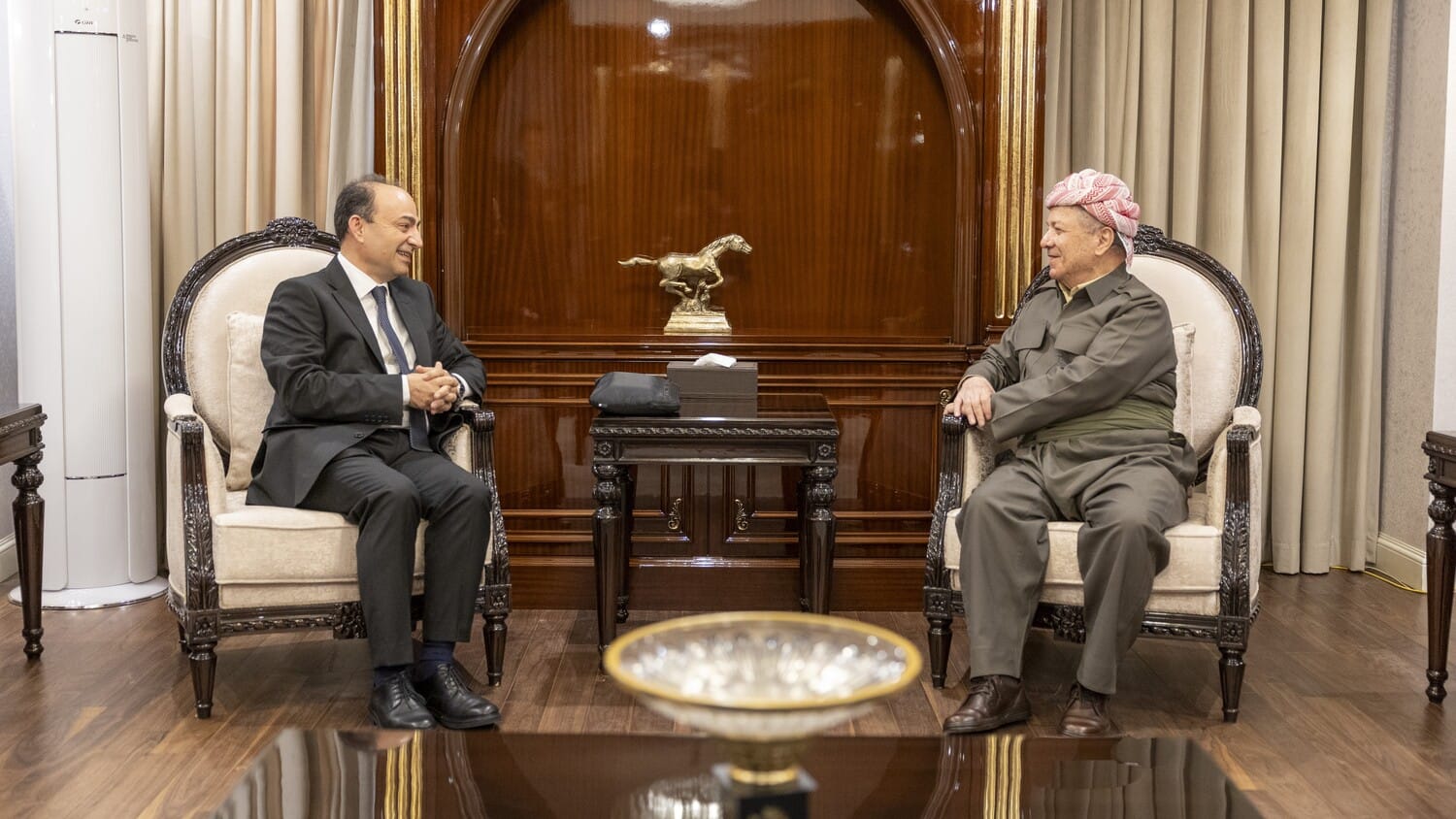 سەرۆک بارزانی و عوسمان بایدەمیر تاوتوێی هەنگاوەکانی پڕۆسەی ئاشتی دەکەن