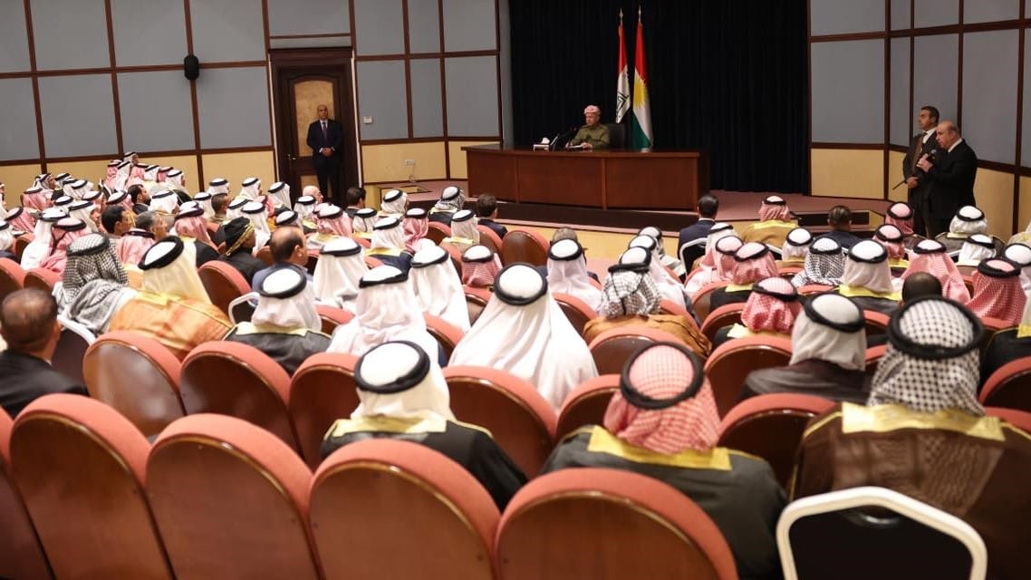 سەرۆک بارزانی بۆ خەڵكی مەخموور: دەنگ بەو لایەنە بدەن ڕۆڵی هەبووە لە پاراستنی ناوچەكە