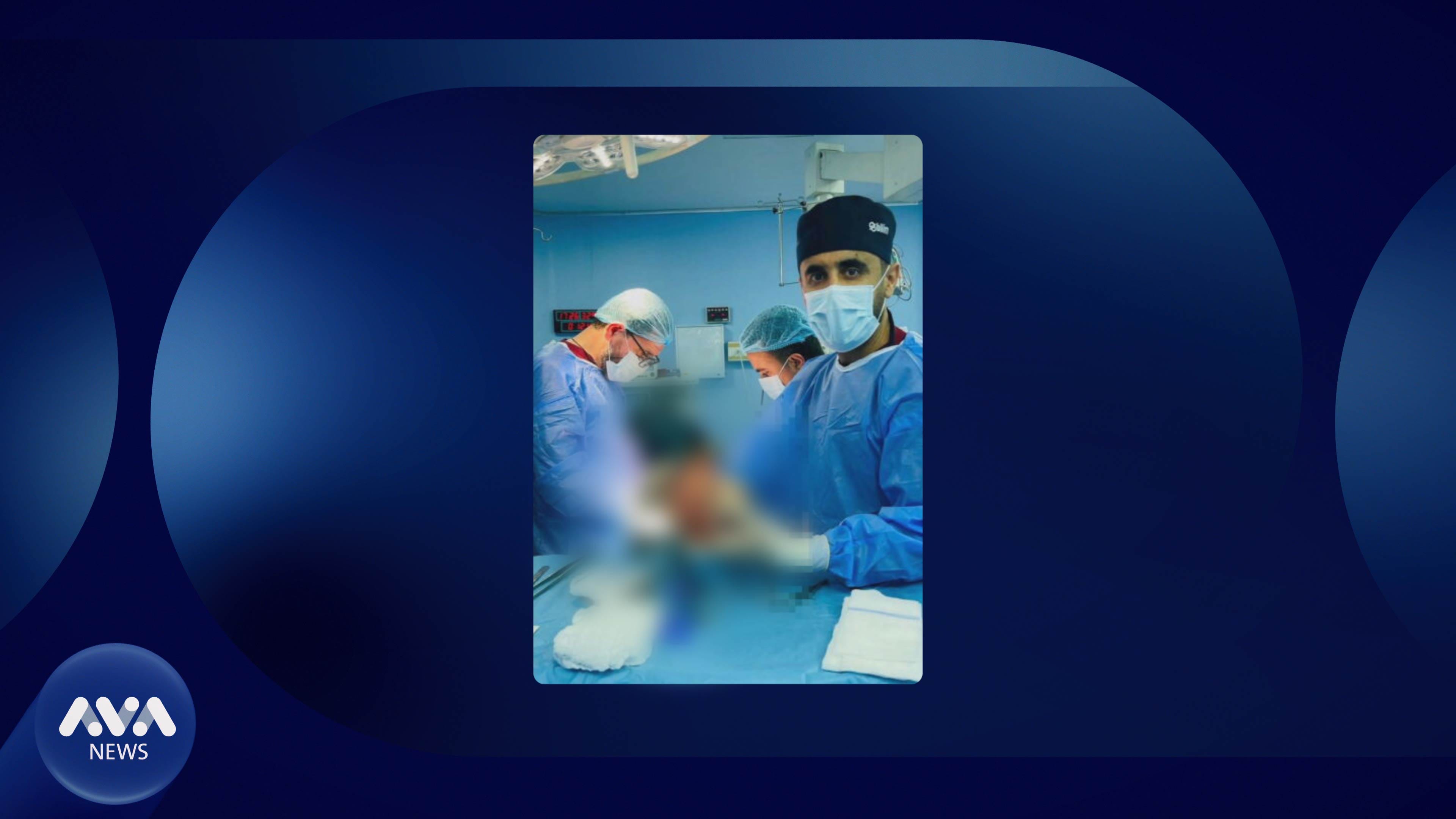 نەشتەرگەرییەکی دەگمەن لە ئاکرێ؛ گرێیەکی یەک کیلۆیی لە سکی کچێک دەرهێنرا